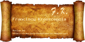 Franciscy Kreszcencia névjegykártya